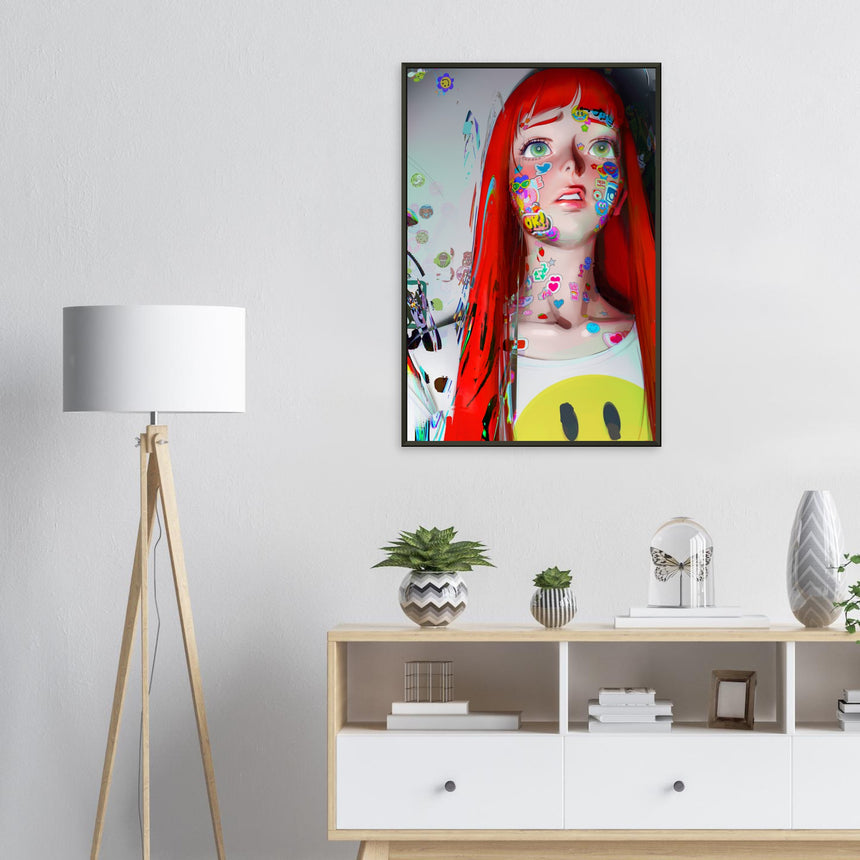 'Anxiety' 24x36" Premium Metal Framed Poster